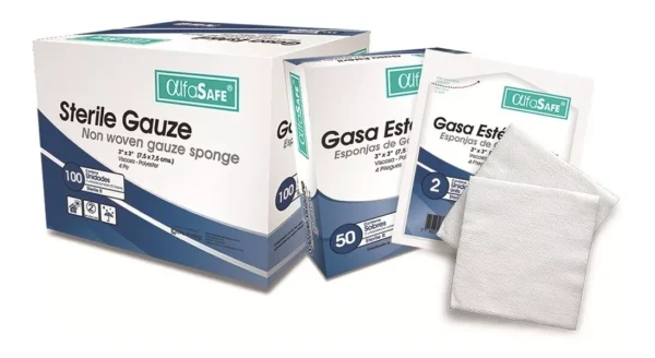 Gasa Estéril No Tejida Alfa Safe 3x3 X 50 Und - Image 2