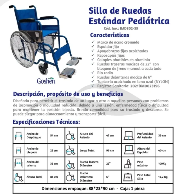 Alquiler de Silla de Ruedas Estándar en Bogotá - Image 2